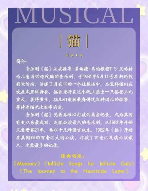 🎭《猫》音乐剧:永恒的经典之夜