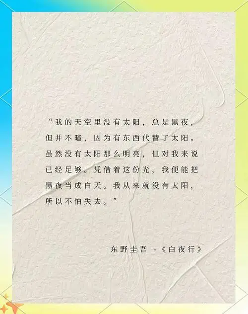 东野圭吾《白夜行》:深渊中的爱情与守护