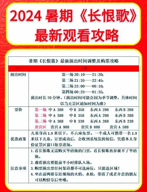 2024暑期《长恨歌》抢票攻略及观演指南