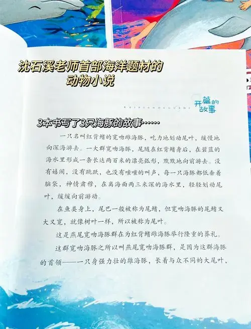 沈石溪首部海洋题材动物小说美绘本《半脸海豚》《勇者海豚》《演员