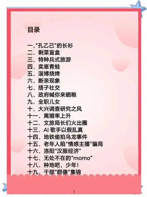 2023-2024面试热点汇编