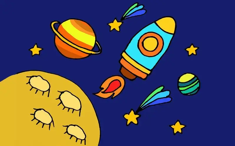 奇幻的宇宙简笔画教程 等你挖掘孩子的想象力