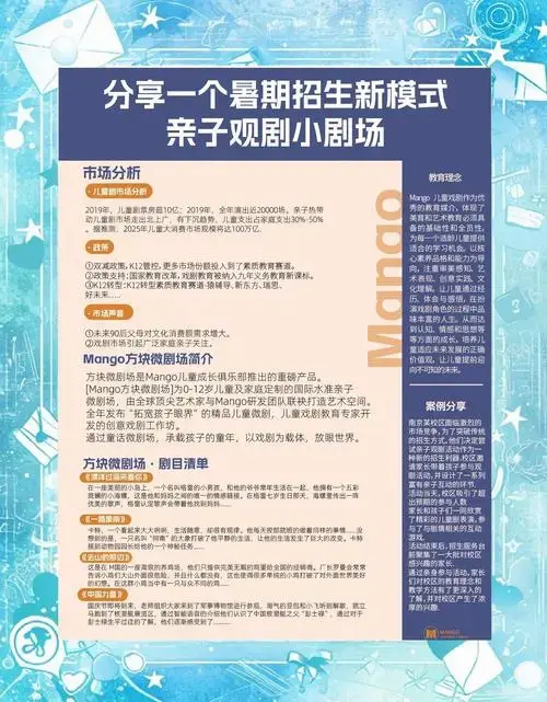 🎭 暑期招生新策略:亲子观剧活动大揭秘!