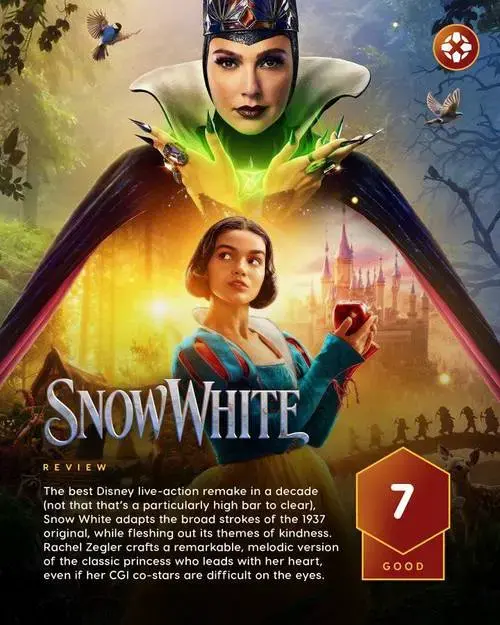 《白雪公主》ign7分引争议:网友质疑评分过高收钱了