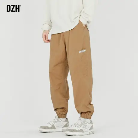 男士休闲束脚裤子男美式高街2023新款秋冬新款男裤日系工装裤男款商品大图