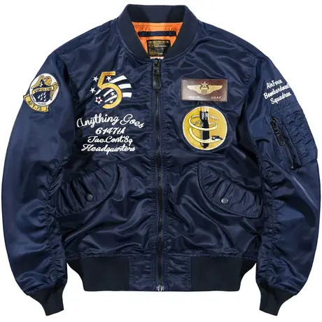 VIP复古ma1飞行员夹克男士大码工装外套刺绣徽章棒球服潮牌飞行服商品大图