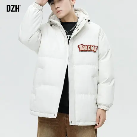 男士白色棉服男款2023新款棉衣男冬季加厚保暖厚外套休闲潮牌棉袄商品大图