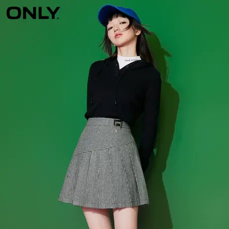 ONLY奥莱夏季时尚简约设计感百褶A字短款半身裙女图片