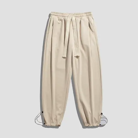 秋季男士抽绳束脚针织休闲裤阔腿运动男生学生青少年卫裤子春秋款商品大图