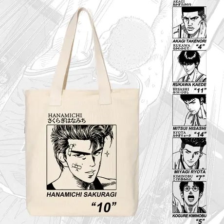 秀洛灌篮高手周边单肩包樱木花道书包个性青少年学生帆布包手提包商品大图