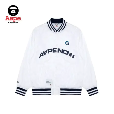 Aape旗舰店男装春夏印花简约纯色条纹棒球薄款外套7576XXK商品大图