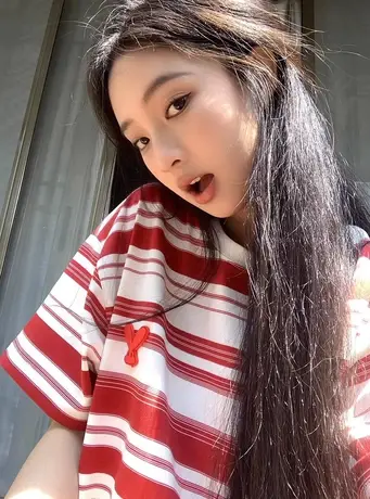 FPA爱心兔条纹短袖t恤 国潮牌潮流情侣款夏季重磅半袖中袖男商品大图