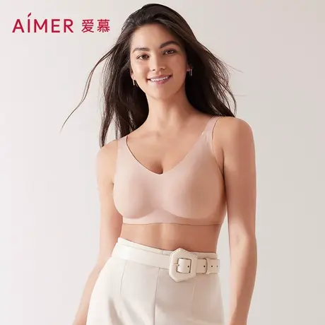 【2件包】爱慕内衣女无钢圈背心式大胸显小抗菌隐孔杯收副乳文胸图片