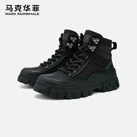马克华菲马丁靴男款夏季新款男士高帮工装男鞋户外不累脚登山靴子商品大图