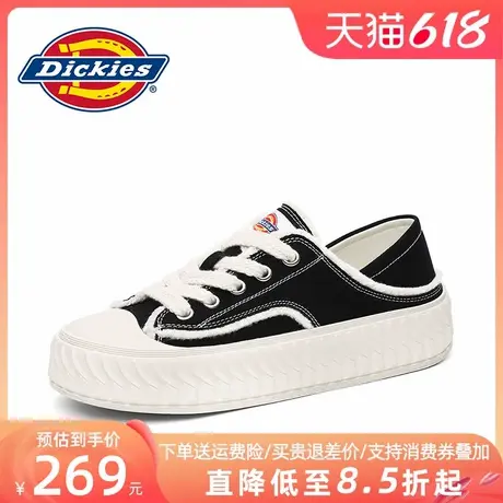 Dickies一脚蹬女鞋2025夏季新款帆布鞋厚底饼干鞋半拖百搭单鞋子商品大图