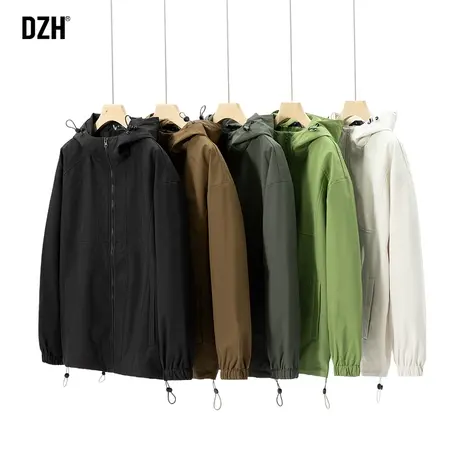 男士休闲连帽外套潮流男春秋款男装2023新款情侣装冲锋衣男款夹克商品大图