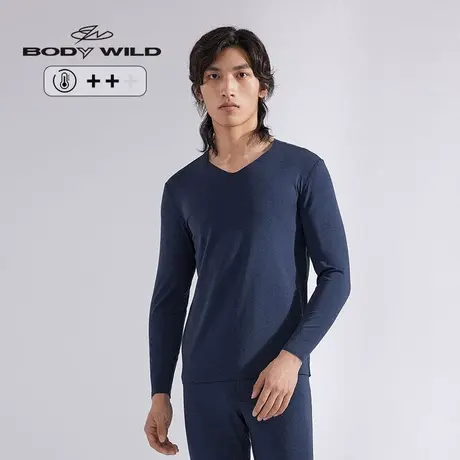 BODYWILD宝迪保暖上衣男士抓绒秋衣莫代尔打底秋冬款内衣ZBN72LI1商品大图