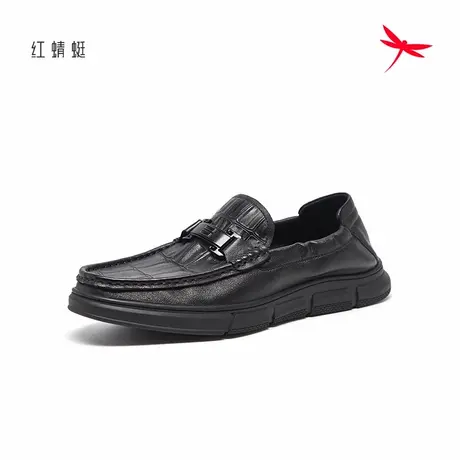 红蜻蜓真皮男士皮鞋乐福鞋软底豆豆鞋一脚蹬A4200672商品大图
