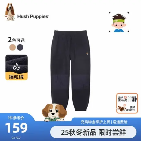 暇步士童装男童摇粒绒长裤25秋新品大童户外保暖裤儿童宽松休闲裤商品大图