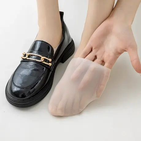 恒源祥袜子女夏季薄款不掉跟硅胶防滑网眼透气船袜夏天隐形短袜商品大图