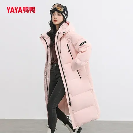 【双十一预售】鸭鸭羽绒服女2023年秋冬新品长款连帽韩版外套C图片