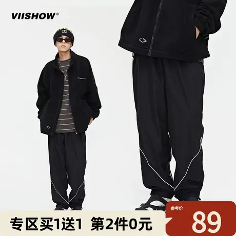 VIISHOW裤子男秋季潮流宽松束脚裤卫裤国潮街头哈伦休闲运动长裤商品大图