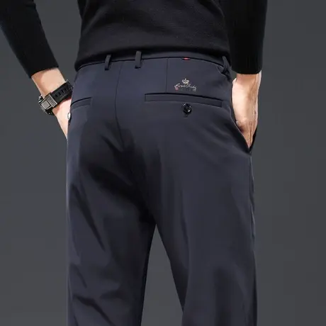 2024新款男士商务正装西裤春季修身小直筒休闲裤子春秋款西装男裤图片