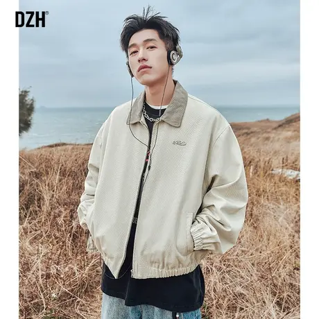 男士翻领底特律夹克美式百搭外套男春秋男装2024新款春装衣服男款商品大图