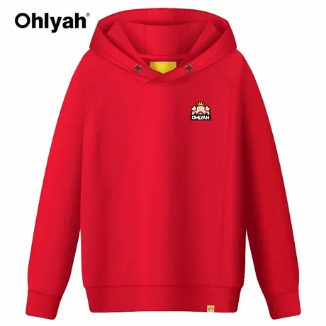 Ohlyah品牌连帽衫卫衣情侣女装红色本命新年小猪印花外套学生班服商品大图