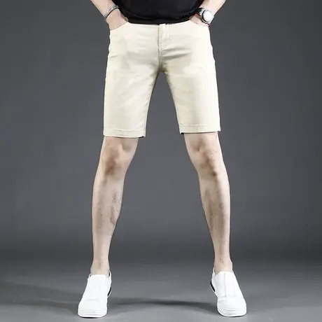 夏季薄款休闲短裤男2022年新款卡其色修身男士高端潮流五分运动裤商品大图