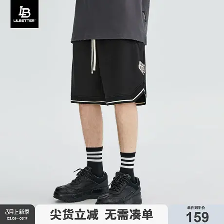 Lilbetter350g重磅短裤男运动裤刺绣中裤欧美潮牌裤子街头休闲裤图片