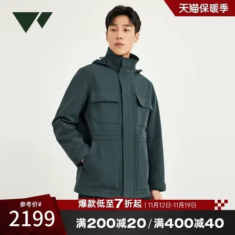 七匹狼时尚男装软壳一手长猎装夹克2023秋季外套商务通勤潮流帅气图片