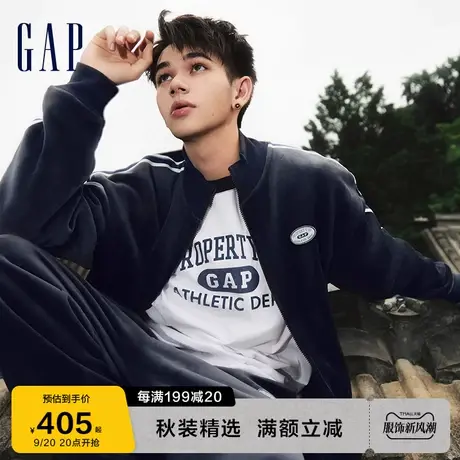 【庆怜同款】Gap男女装秋季2023新款LOGO运动上衣762523千禧卫衣图片