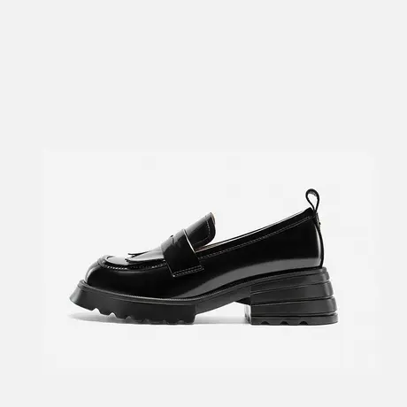 Nine West/玖熙2025年春季新款厚底乐福鞋女流苏深口通勤单鞋女图片