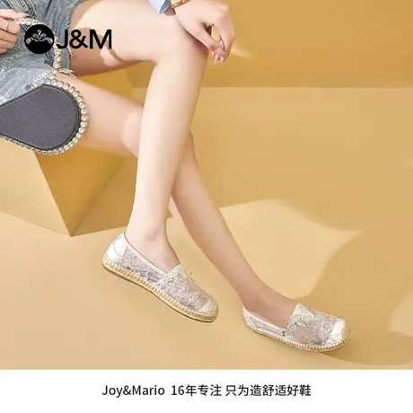 J＆M/快乐玛丽女鞋夏季新款设计师凉鞋透气乐福鞋一脚蹬渔夫鞋女商品大图