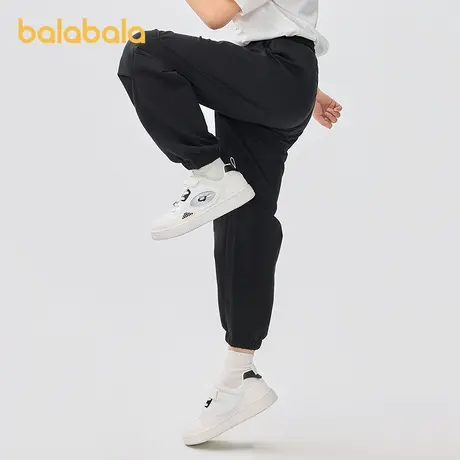 巴拉巴拉童装儿童裤子男童女童2025夏季宽松裤子百搭斜纹休闲长裤商品大图