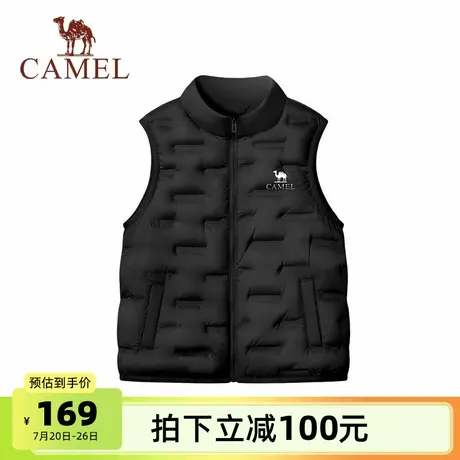 小骆驼儿童羽绒马甲2025秋冬新款舒适保暖轻薄外套男女童羽绒背心商品大图