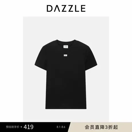 DAZZLE 地素奥莱短袖T恤黑色T恤图片