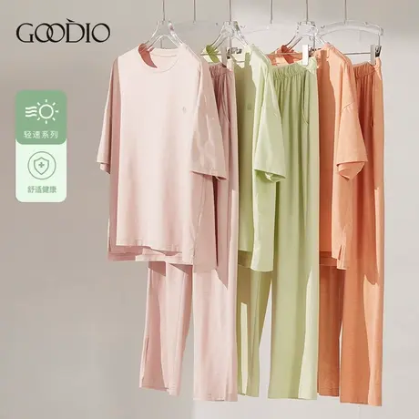 歌帝【直播】轻速网眼短袖长裤女套装 GDB0466商品大图