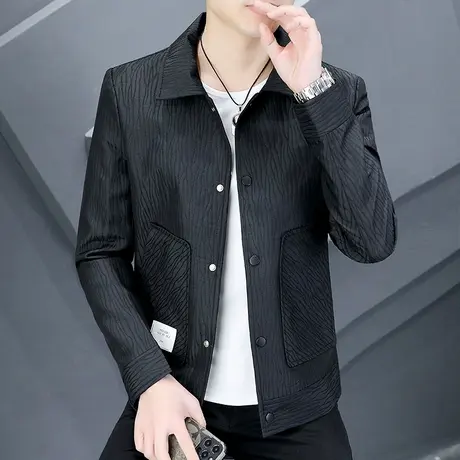 外套2023新款春秋季潮流韩版痞帅气上衣男士春装时尚休闲百搭夹克商品大图