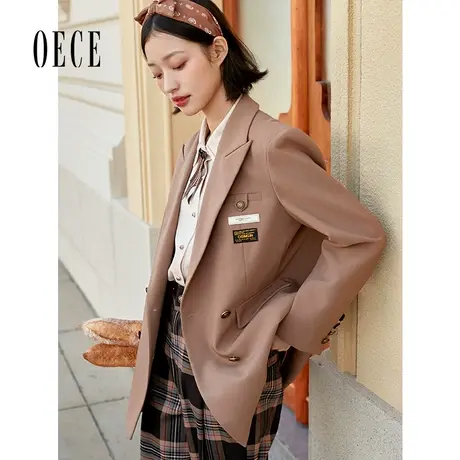Oece英伦风小西装外套春秋新款高级感女士港风小西服图片
