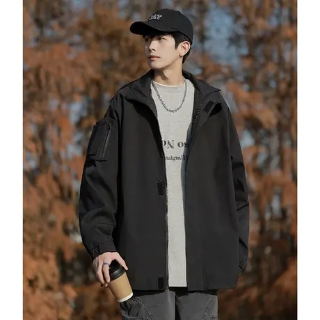 桑延同款魔术贴冲锋衣男款川西旅游穿搭登山防晒外套机能工装夹克商品大图