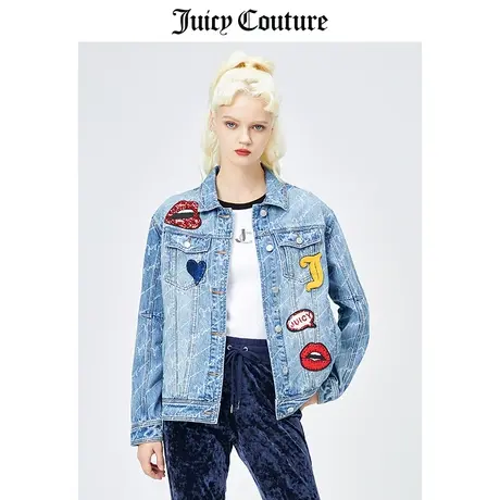 Juicy Couture橘滋牛仔外套女美式春季新品时尚复古刺绣牛仔夹克商品大图