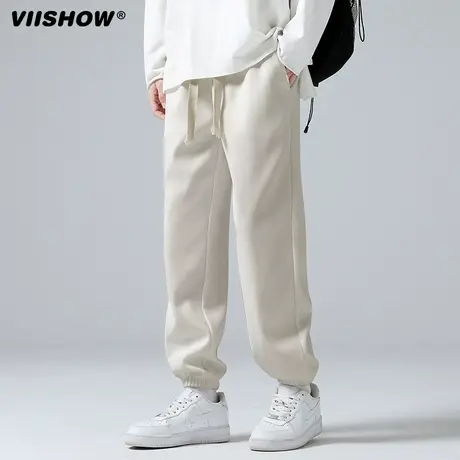 VIISHOW休闲裤男春秋款宽松运动裤束脚学生卫裤青少年帅气裤子男商品大图