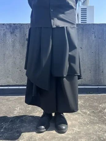 新中式汉服男装山本耀司风格暗黑系阔腿裤裙裤男女暗黑系休闲裤潮图片