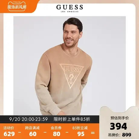 GUESS秋季男士休闲时尚潮流渐变色倒三角LOGO圆领卫衣M2BQ31KB870商品大图