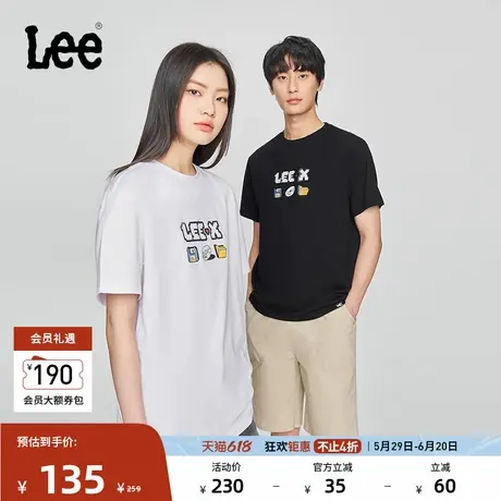 Lee25春夏新品舒适版圆领Logo印花男女同款短袖T恤潮LUT0098414LE商品大图