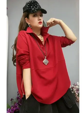 欧货2023秋季新款韩版卫衣女短款翻领外套宽松百搭休闲时尚上衣潮商品大图