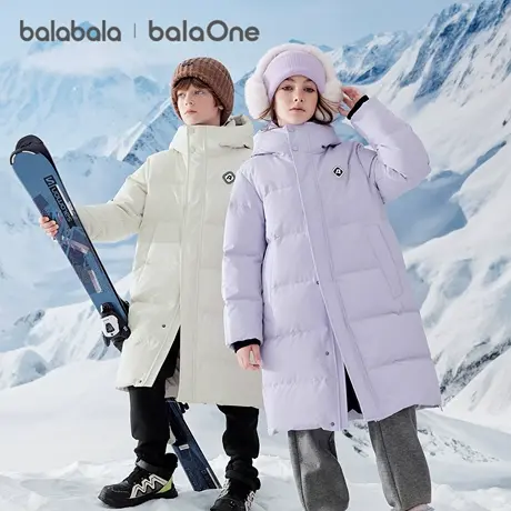 巴拉巴拉balaOne童装儿童羽绒服男女童2025年新款冬加厚保暖外套商品大图