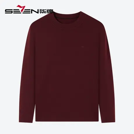 柒牌清仓半高领毛衣男2024秋冬商务休闲中青年含羊毛保暖打底毛衫图片
